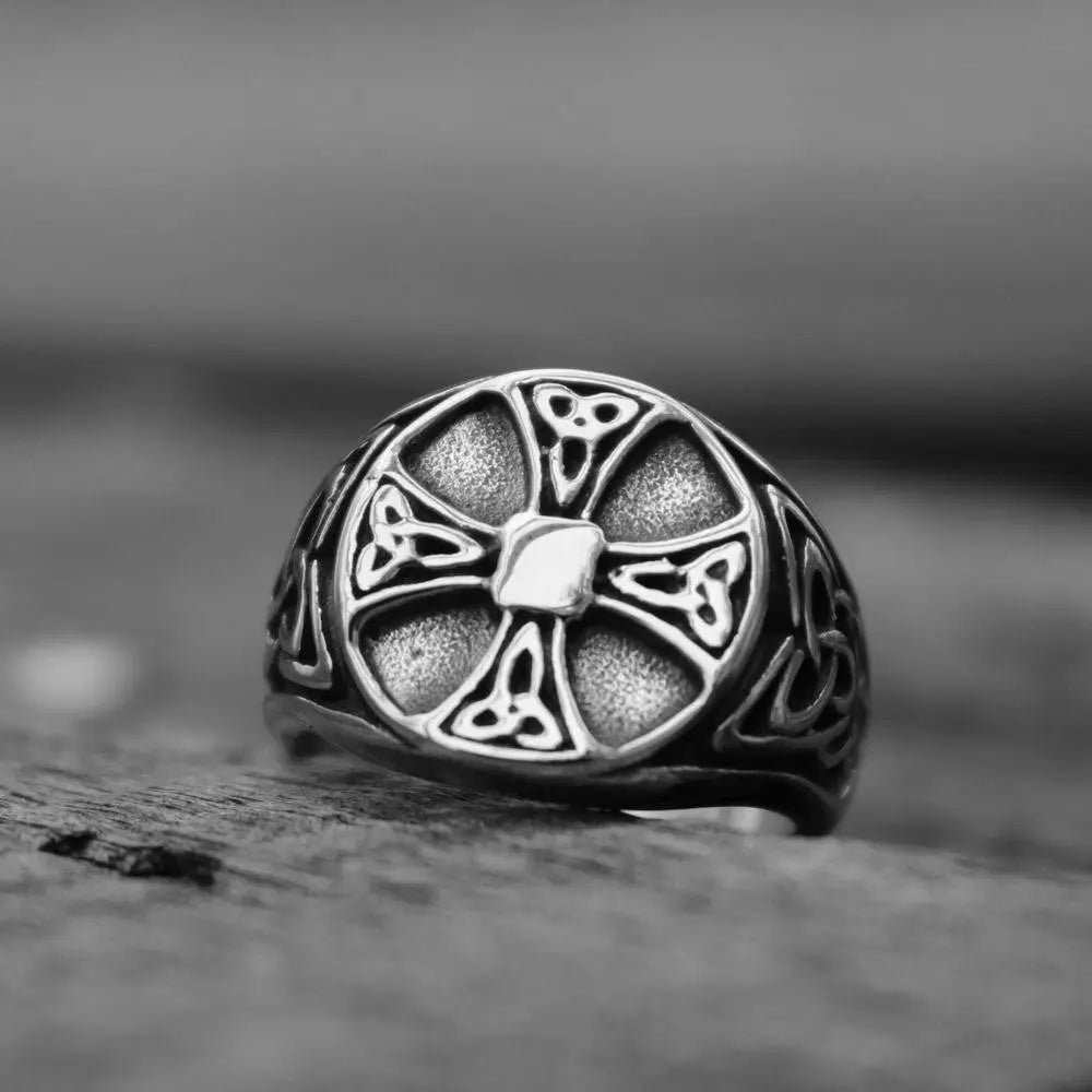 Celtics Knot Cross Stainless Steel Ring - Vrafi Jewelry