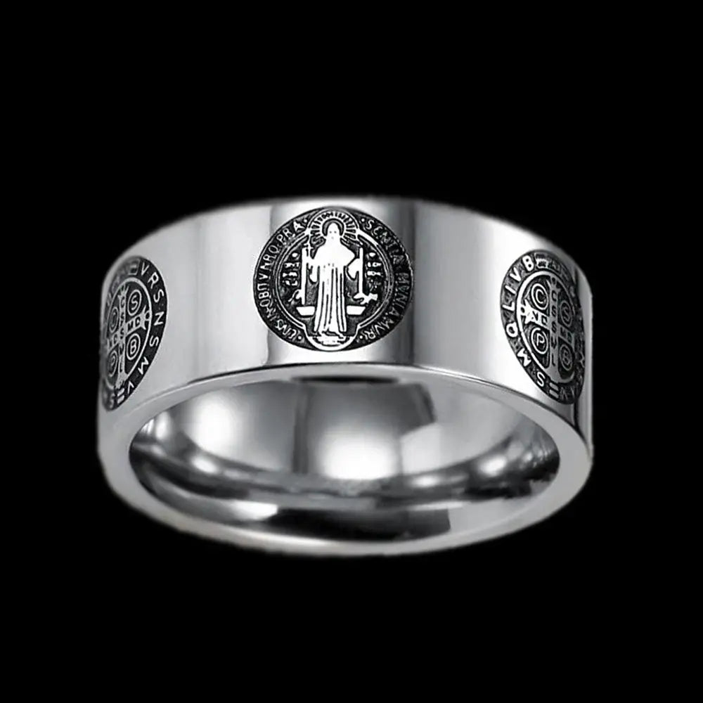 Christian Exorcism Stainless Steel Ring - Vrafi Jewelry