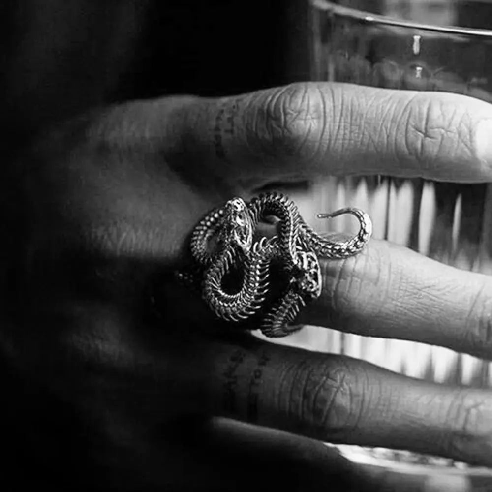 Cobra Stainless Steel Vintage Ring VRAFI