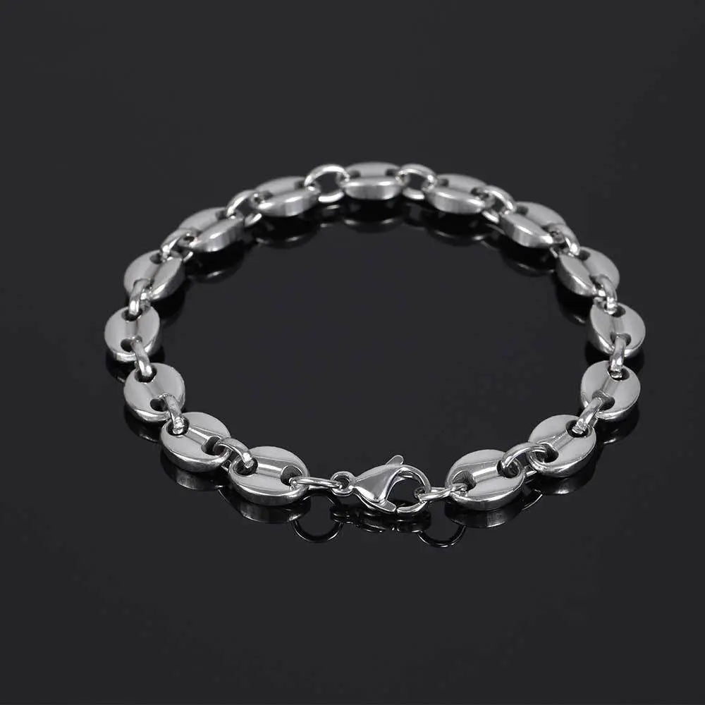 Coffee Bean Stainless Steel Chain Vrafi Jewelry