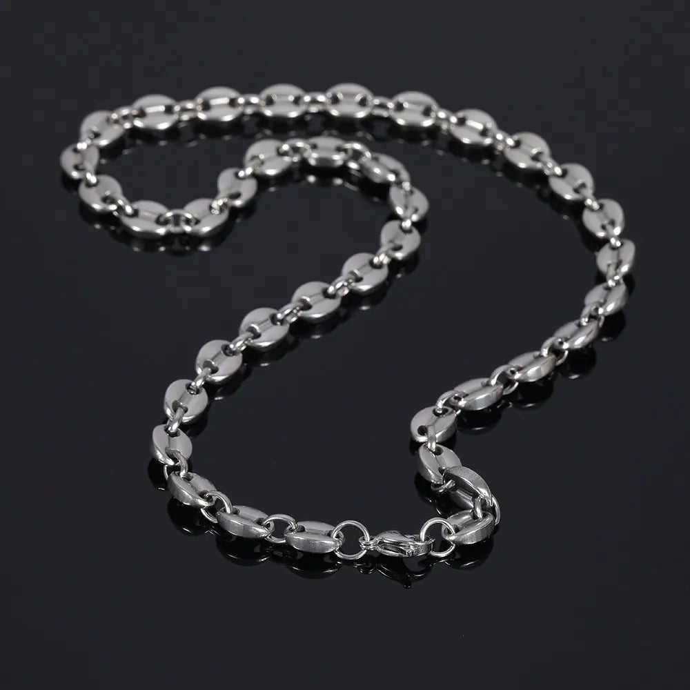 Coffee Bean Stainless Steel Chain Vrafi Jewelry