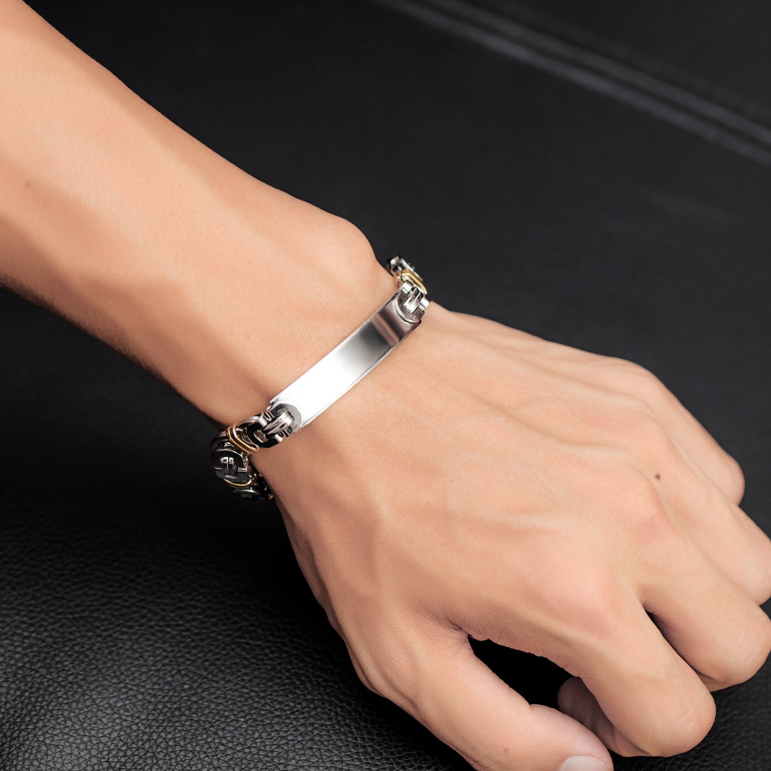 Bracelet Perlé Acier Inoxydable Albâtre