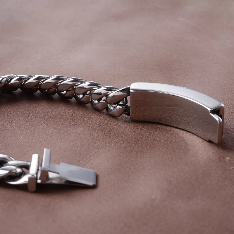 Cuban Link Cross Clasp Stainless Steel Bracelet VRAFI