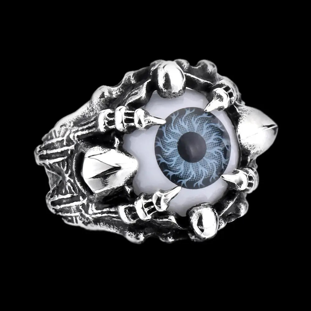 Demon's Eye Stainless Steel Skull Ring - Vrafi Jewelry