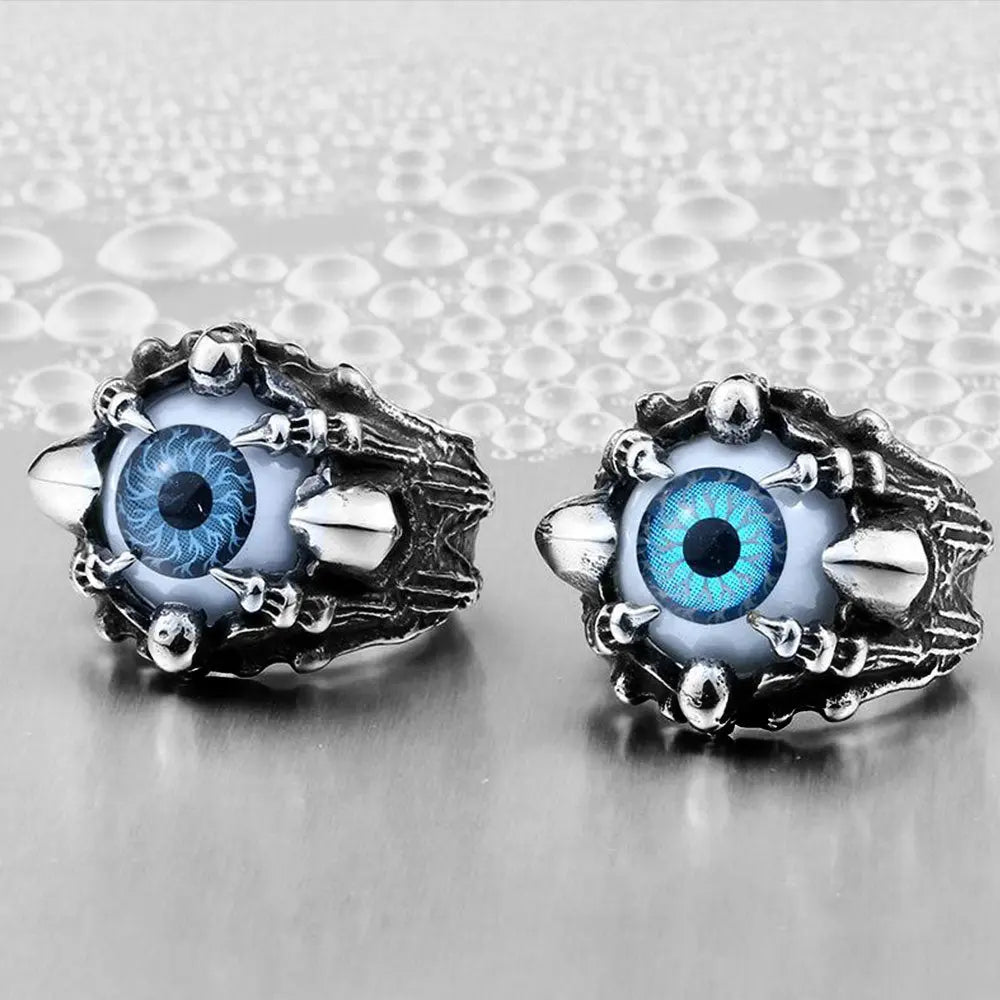 Demon's Eye Stainless Steel Skull Ring - Vrafi Jewelry