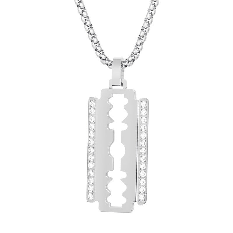 Diamond Hip Hop Stainless Steel Blade Pendant - VRAFI