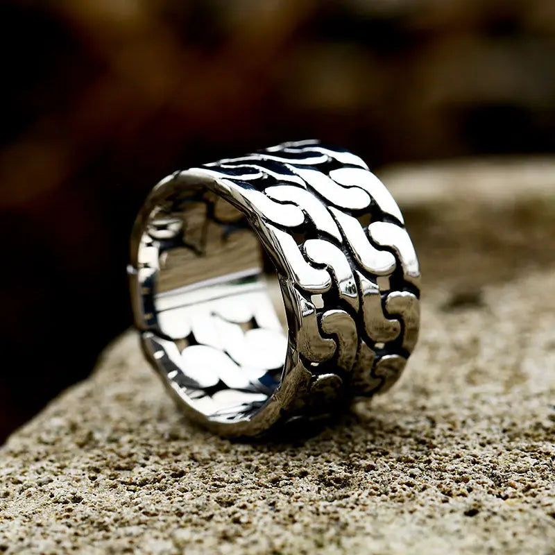 Double Chain Stainless Steel Ring VRAFI