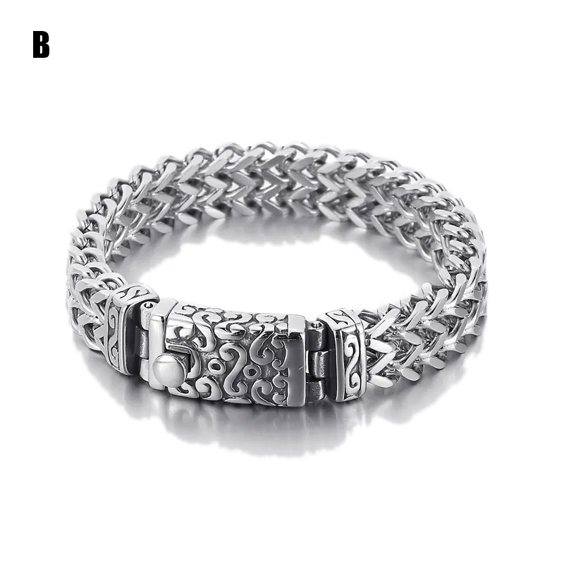 Double Layer Wheat Link Stainless Steel Bracelet VRAFI