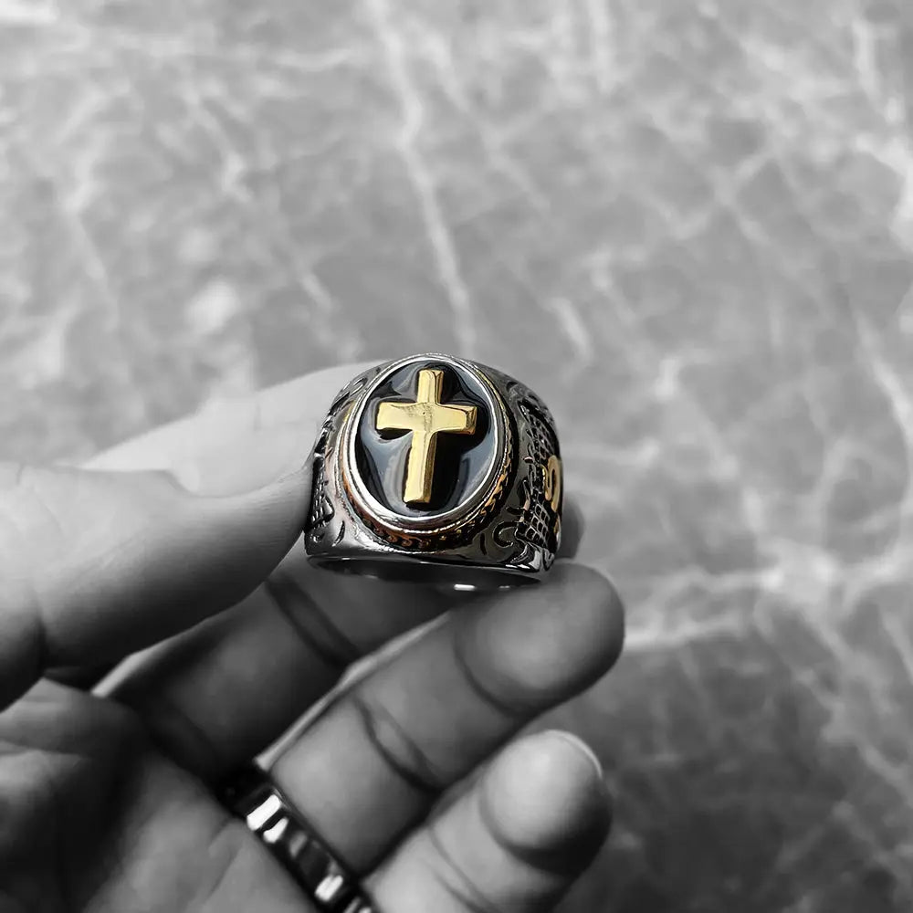 Dove & Praying Cross Ring - Vrafi Jewelry