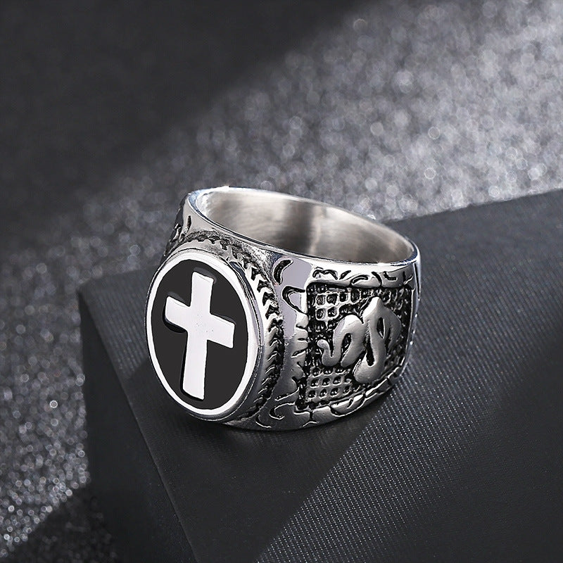 Dove & Praying Cross Ring