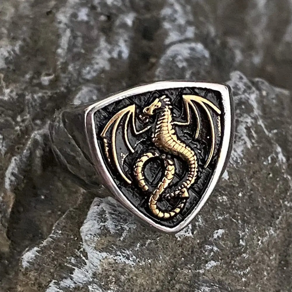 Dragon Shield Stainless Steel Ring VRAFI