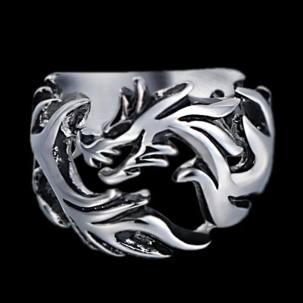 Dragon Stainless Steel Vintage Ring - Vrafi Jewelry