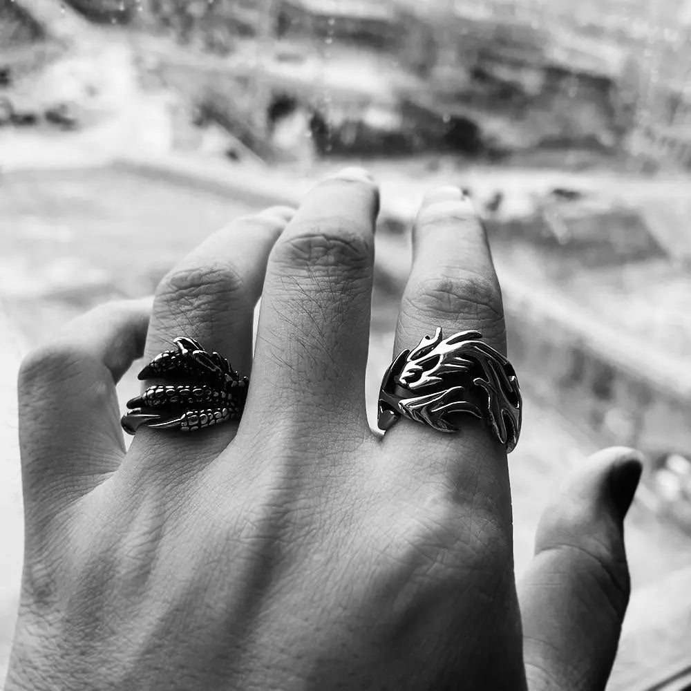 Dragon Stainless Steel Vintage Ring - Vrafi Jewelry