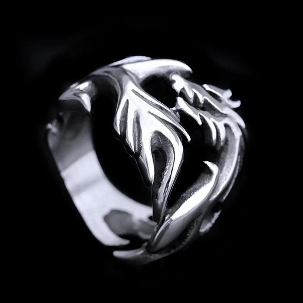 Dragon Stainless Steel Vintage Ring - Vrafi Jewelry