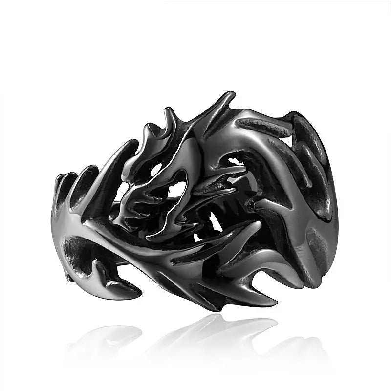 Dragon Stainless Steel Vintage Ring - Vrafi Jewelry