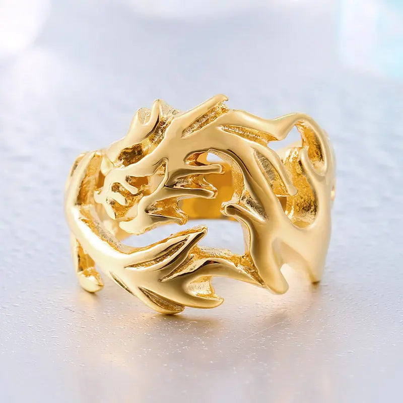 Dragon Stainless Steel Vintage Ring - Vrafi Jewelry