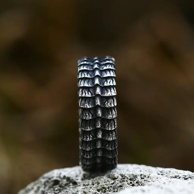 Dragon scale stainless steel ring VRAFI