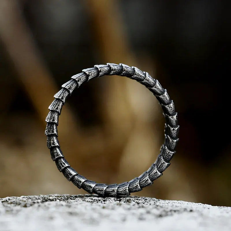 Dragon scale stainless steel ring VRAFI