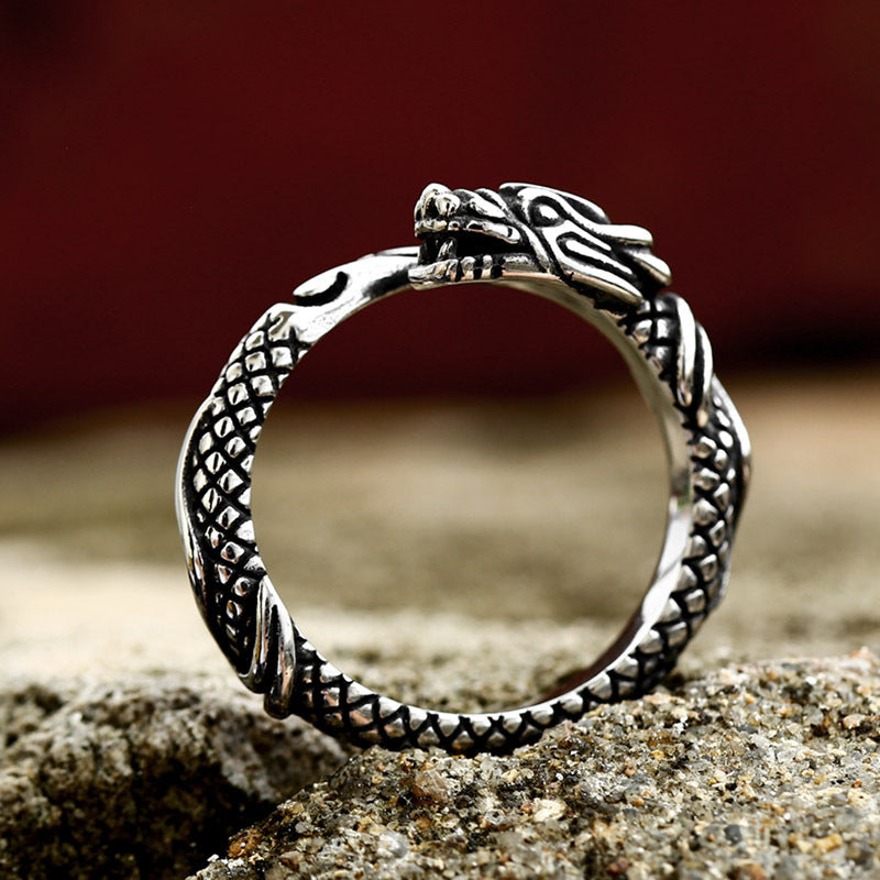 Dragon Stainless Steel Ring-Vrafi Jewelry