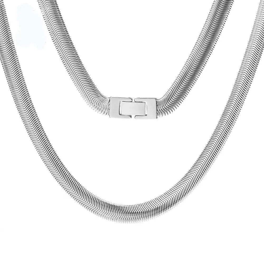 Dual Layer Snake Bone Stainless Steel Chain VRAFI