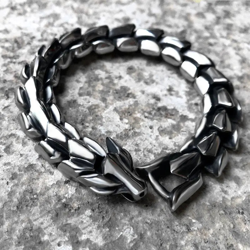 Eastern Dragon Bone Chain Bracelet - Vrafi Jewelry