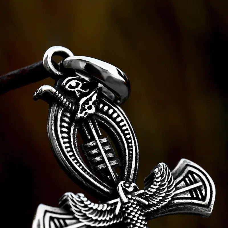 Egyptian style wirework cross pendant 