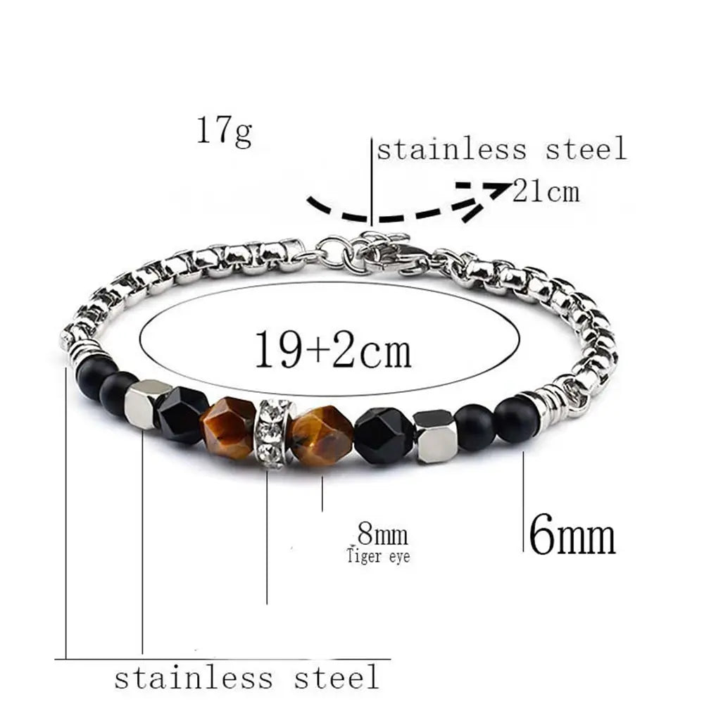 Faceted Tiger-Eye Bracelet VRAFI