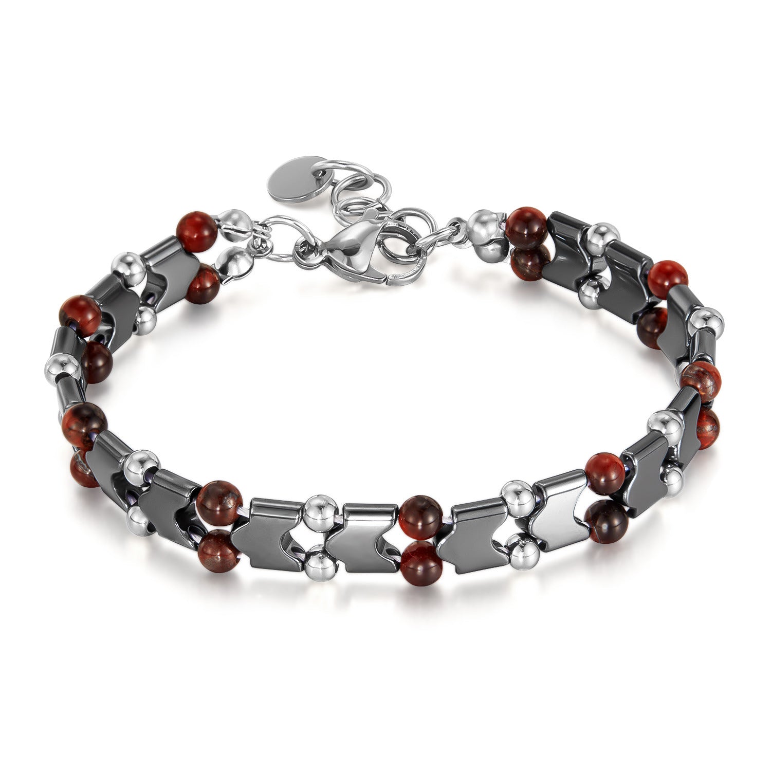 Gemstone Beaded Slim Strap Bracelet