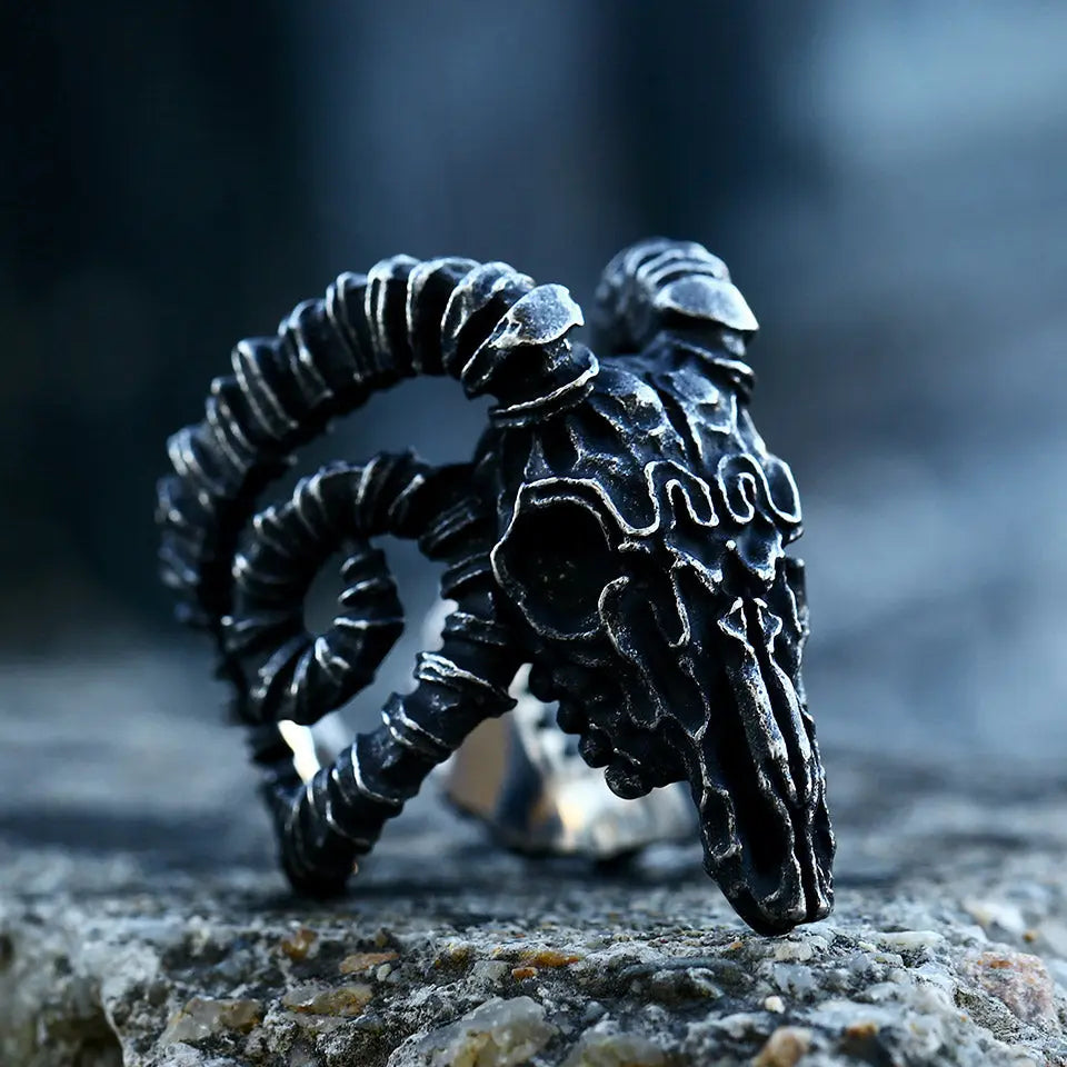 Goat Skull Stainless Steel Rings VRAFI