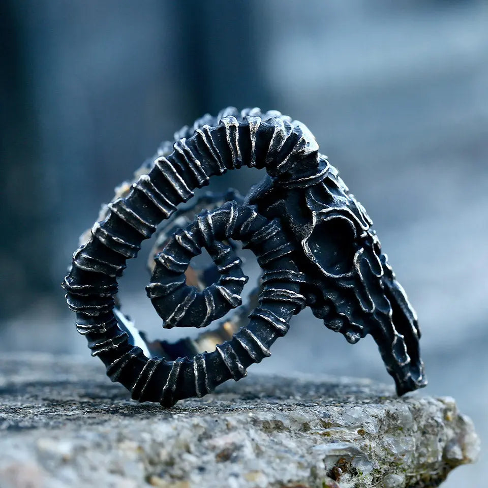 Goat Skull Stainless Steel Rings VRAFI