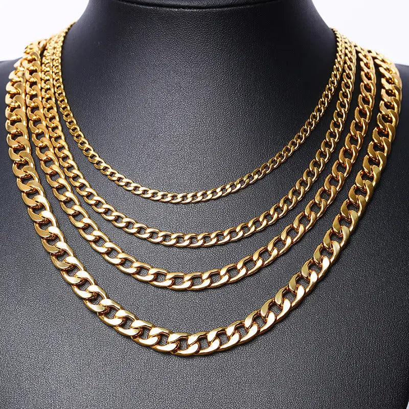 Golden Round Miami Cuban Link Chain - Vrafi Jewelry