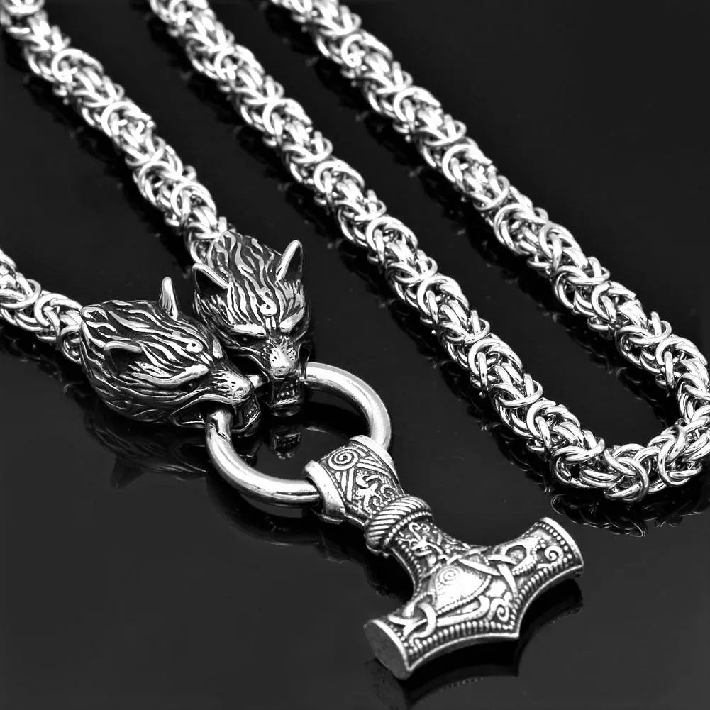 Hammer Stainless Steel King Necklace - Vrafi Jewelry