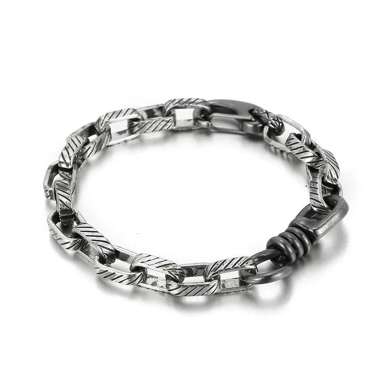 Hip Hop Key Chain Style Stainless Steel Bracelet VRAFI