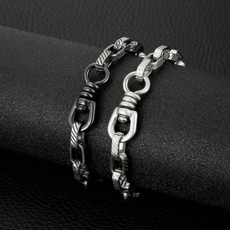 Hip Hop Key Chain Style Stainless Steel Bracelet VRAFI