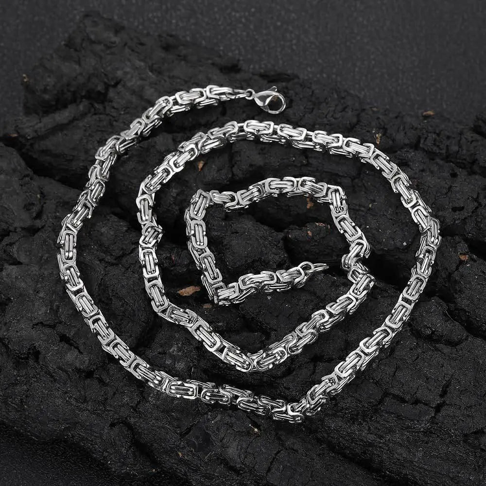 Hip Hop Stainless Steel Imperial Chain-Silver VRAFI