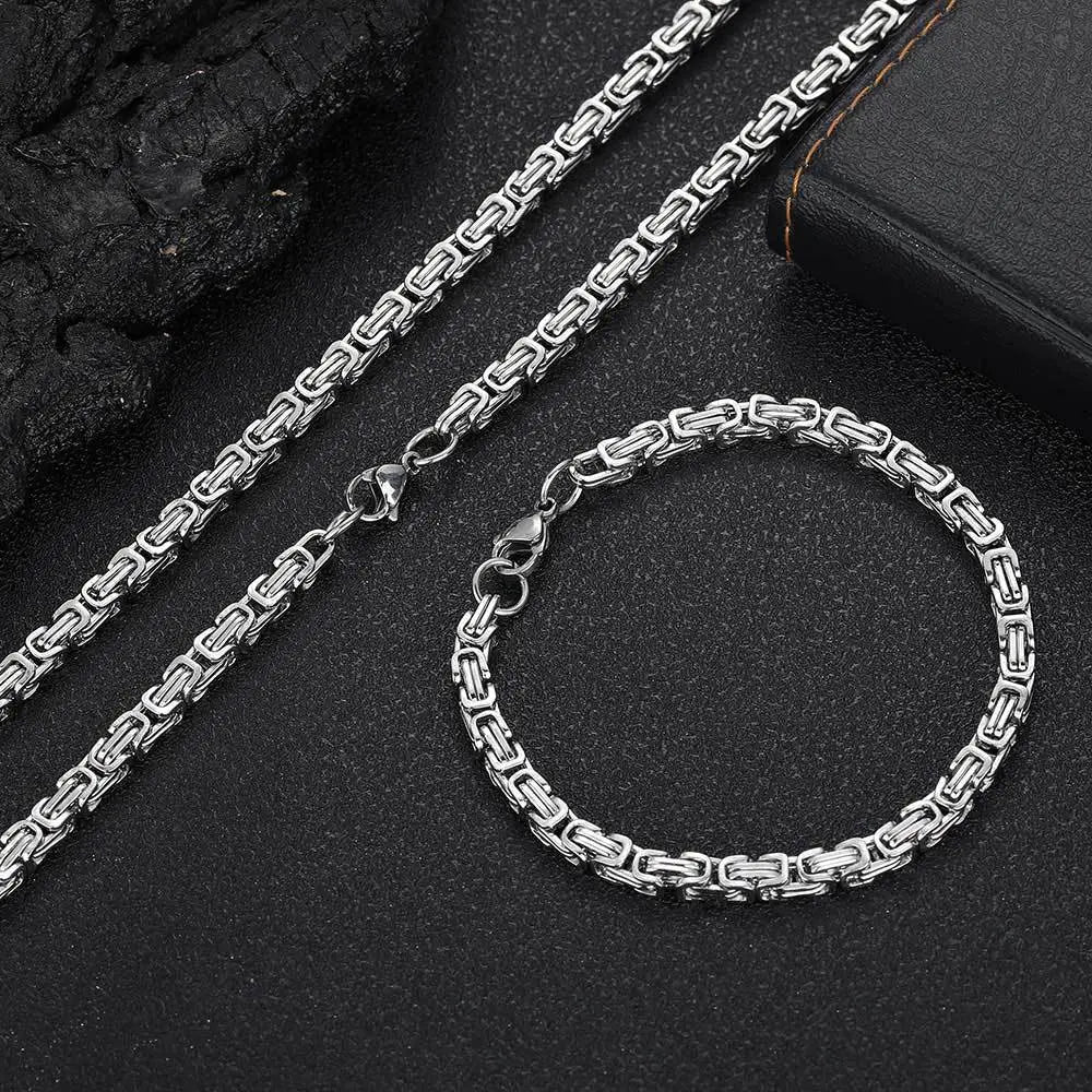 Hip Hop Stainless Steel Imperial Chain-Silver VRAFI