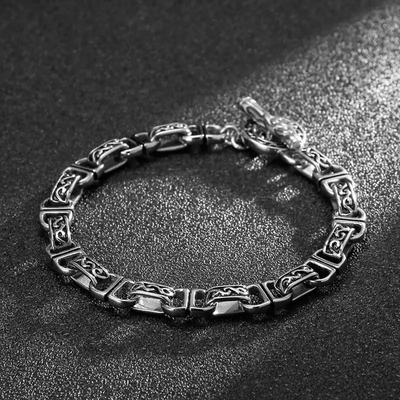 Hip Hop Toggle Clasp Stainless Steel Bracelet VRAFI