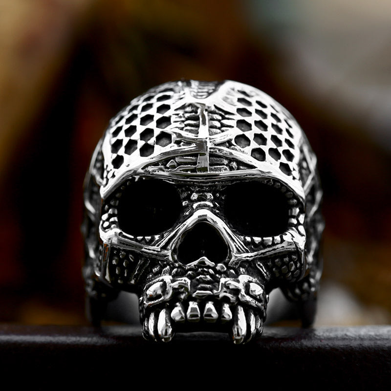 Hip-Hop Punk Stainless Steel Skull Men's Ring