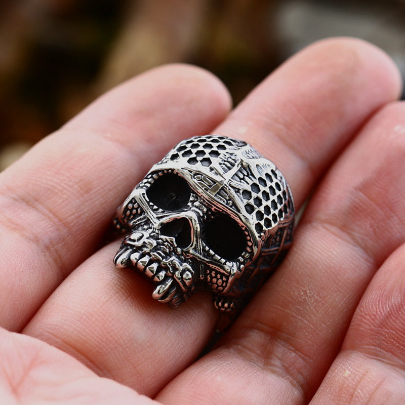 Hip-Hop Punk Stainless Steel Skull Men's Ring