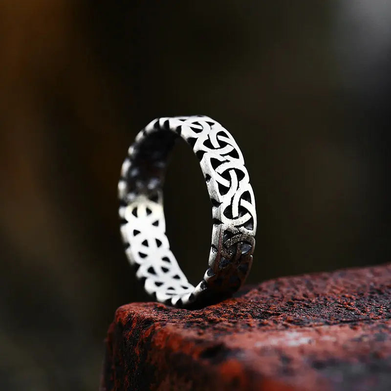 Hollow Celtic Knot Stainless Steel Ring - Vrafi Jewelry