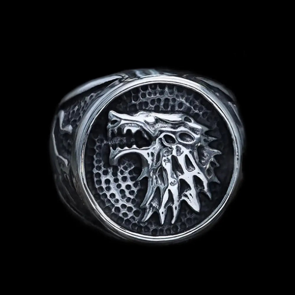 House Stark Direwolf Stainless Steel Ring VRAFI