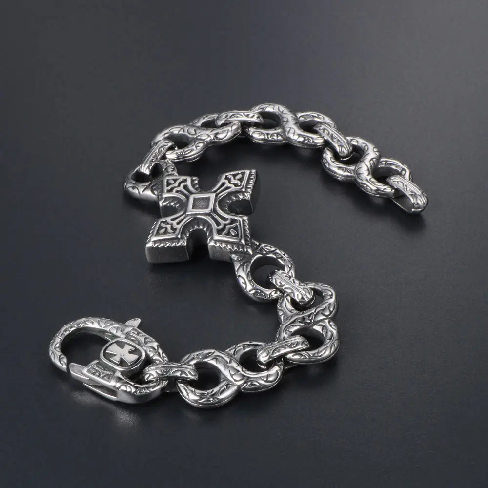 Infinity Chain Cross Stainless Steel Bracelet VRAFI