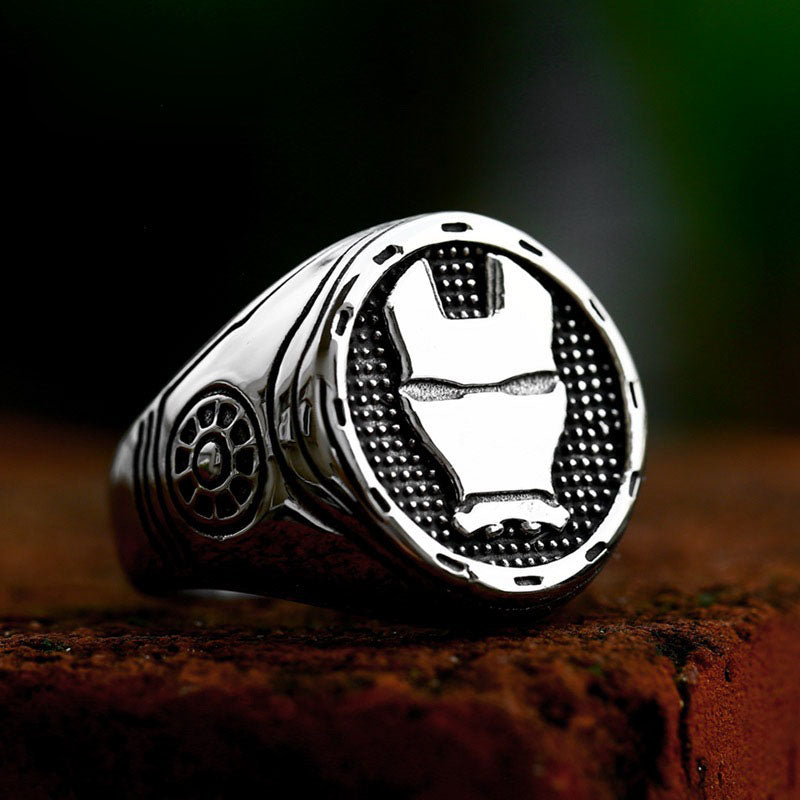 Iron Men Stainless Steel Ring-Vrafi Jewelry