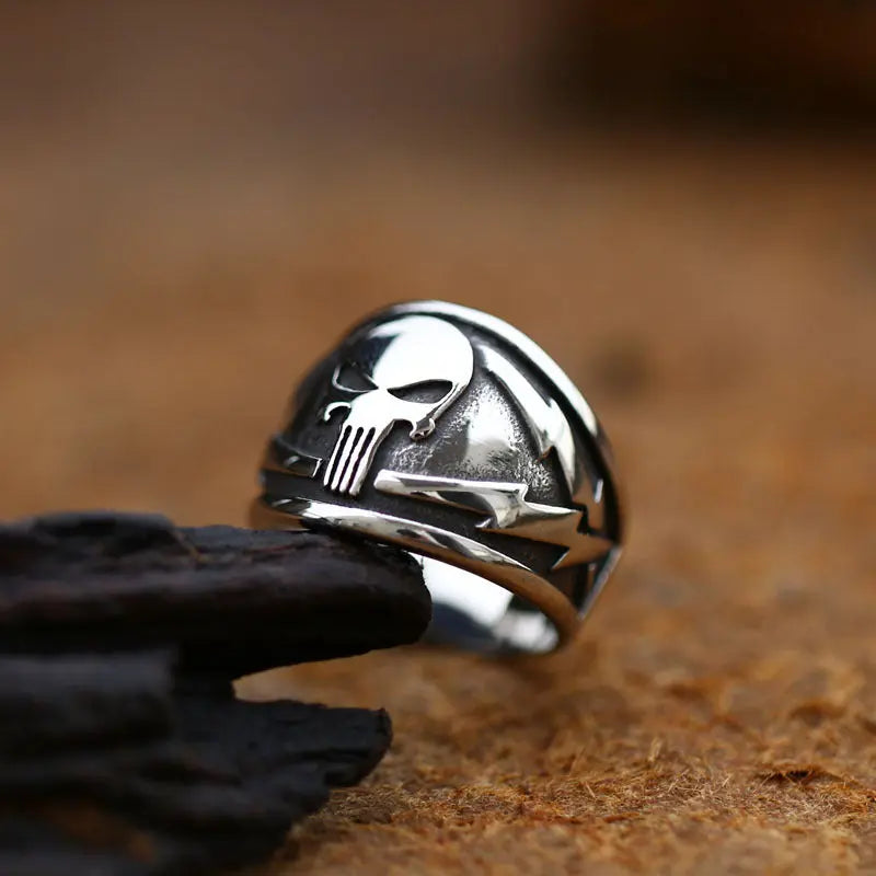 Lightning Punisher Stainless Steel Ring VRAFI