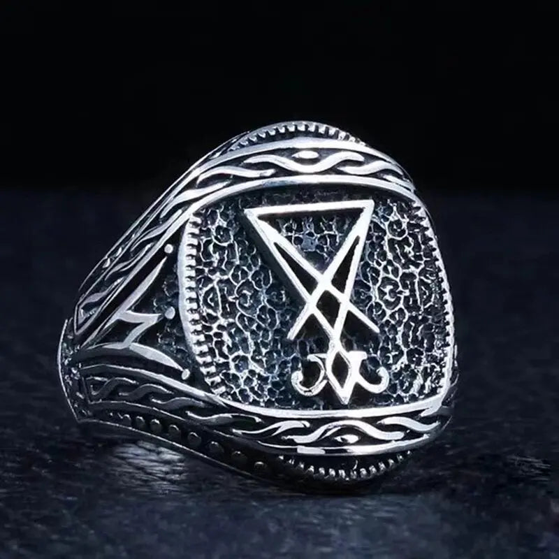 Lucifer Symbol Stainless Steel Ring VRAFI