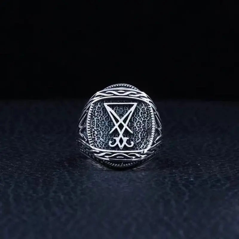 Lucifer Symbol Stainless Steel Ring VRAFI
