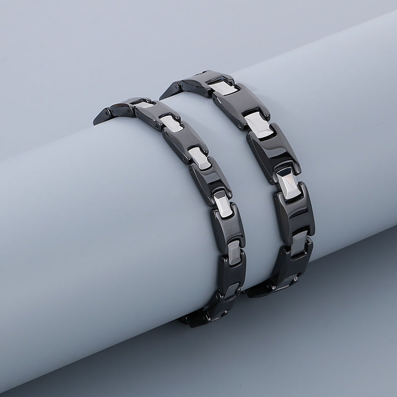 Magnet Germanium Stainless Steel Couple Bracelet