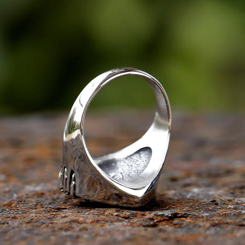 Blumenstruktur mit emailliertem Edelstahlring