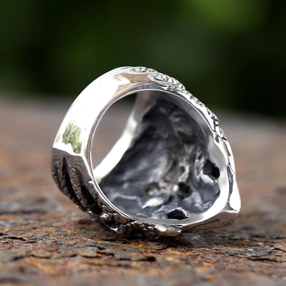 Blumenstruktur mit emailliertem Edelstahlring