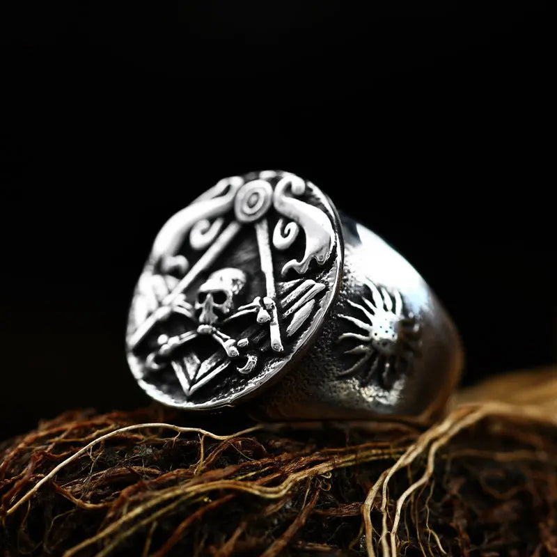 Masonic Skull Stainless Steel Ring VRAFI